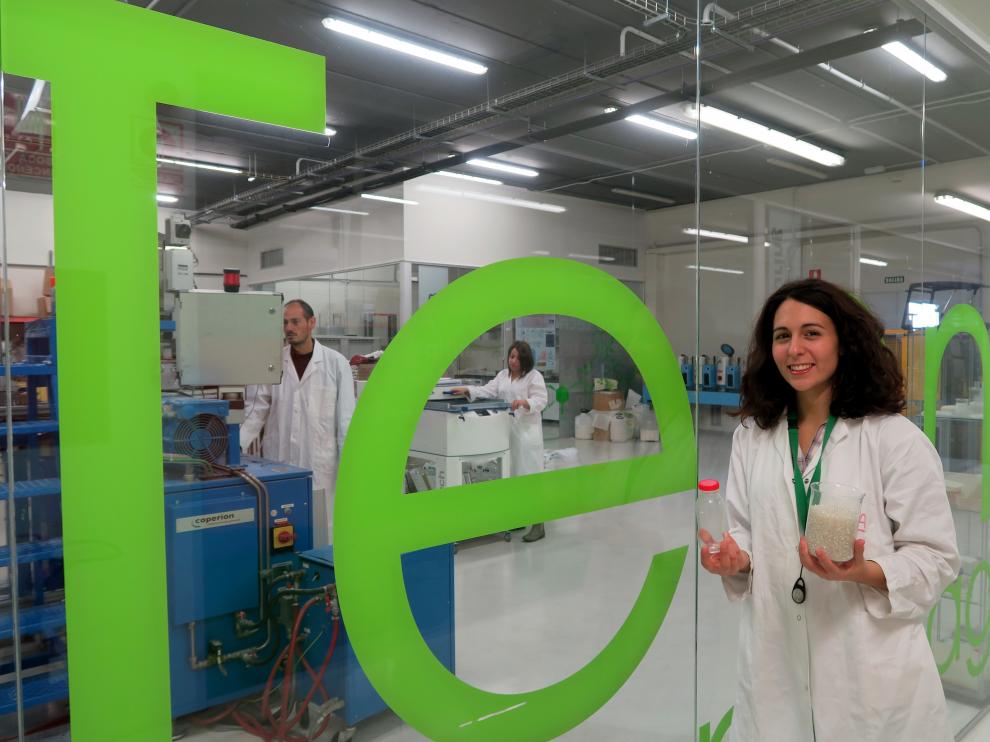 Lidia García, en las instalaciones de Tecnopackaging