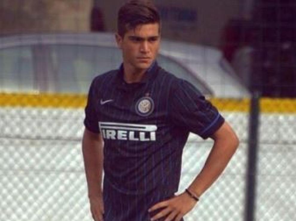 Razvan Popa, con el Inter de Milán Primavera.