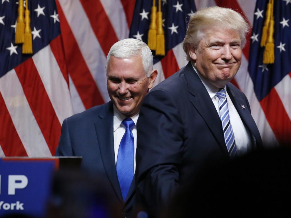 Trump y Pence, durante un acto conjunto