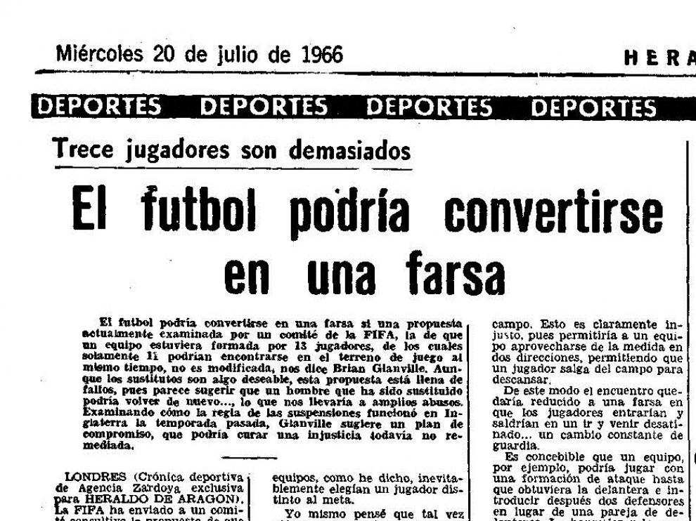 Noticia publicada en HERALDO hace 50 años.