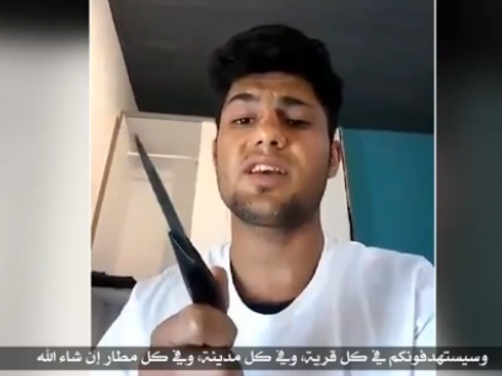 Imagen del vídeo que grabó el terrorista alemán