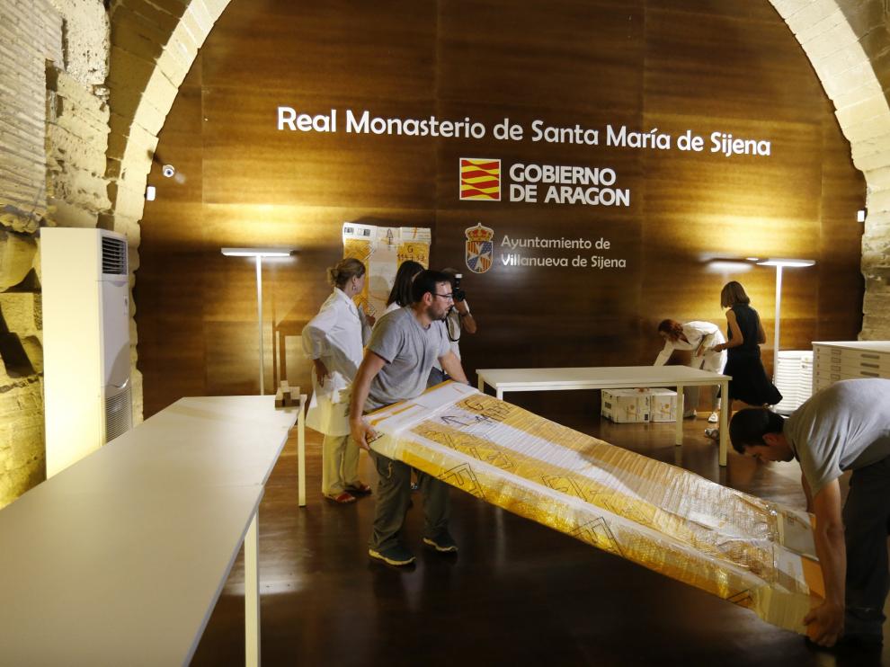 Llegada de alguno de los bienes al Monasterio de Sijena, imagen de archivo.
