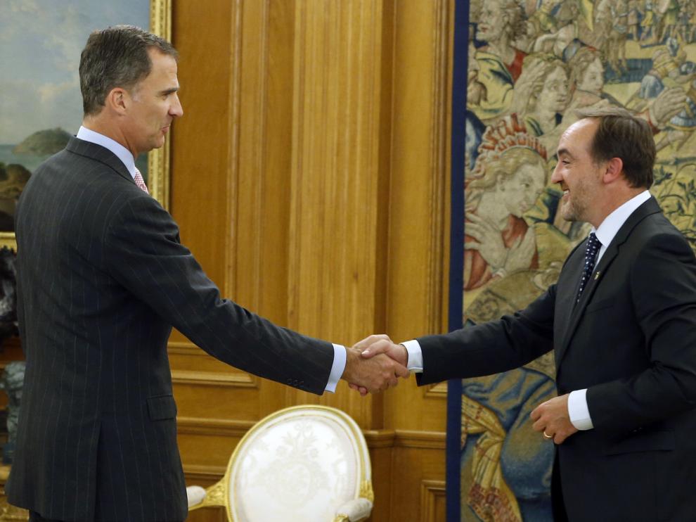 Javier Esparza y el rey Felipe VI