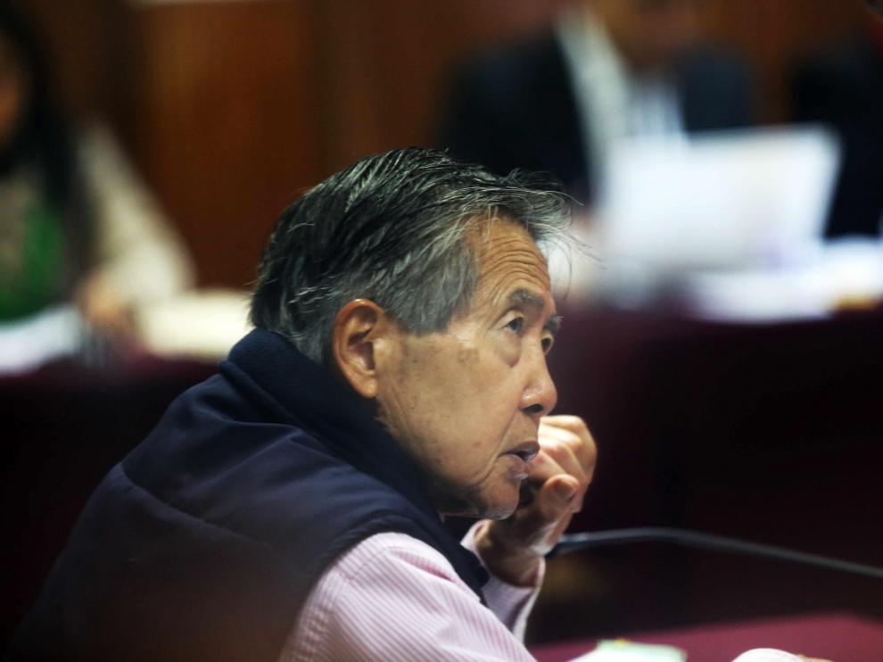 Foto archivo de Fujimori durante una audiencia