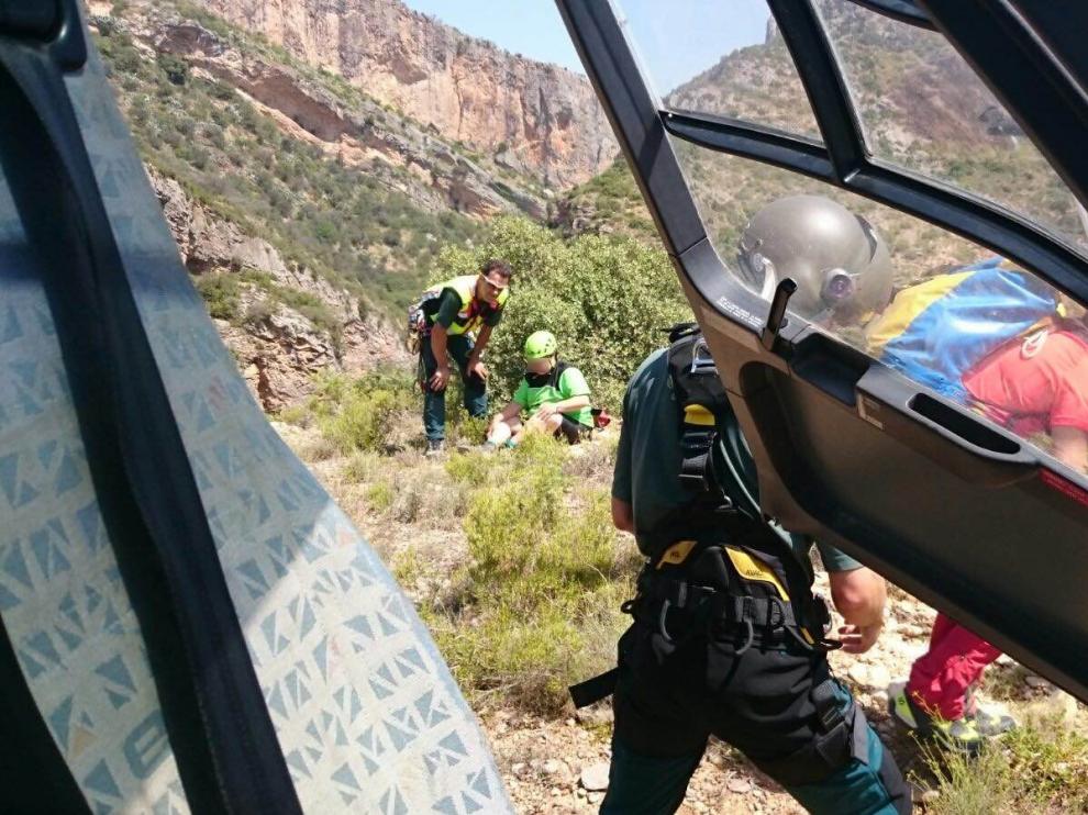Imagen de una intervención de este sábado llevada a cabo por la Guardia CIvil