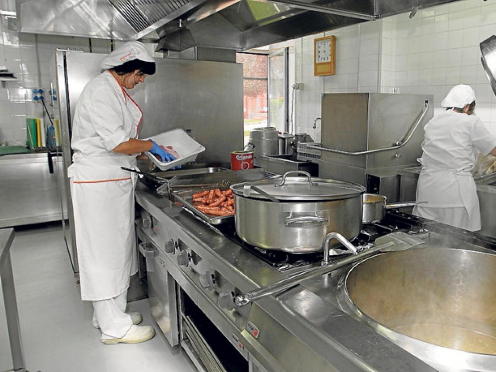 Comedor de la Escuela Hogar Madre de las Mercedes, que da servicio al CEIP Fuente del Rey