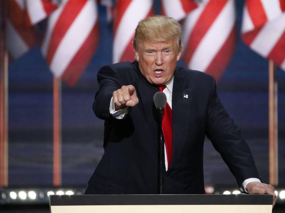 Donald Trump en un acto de campaña.