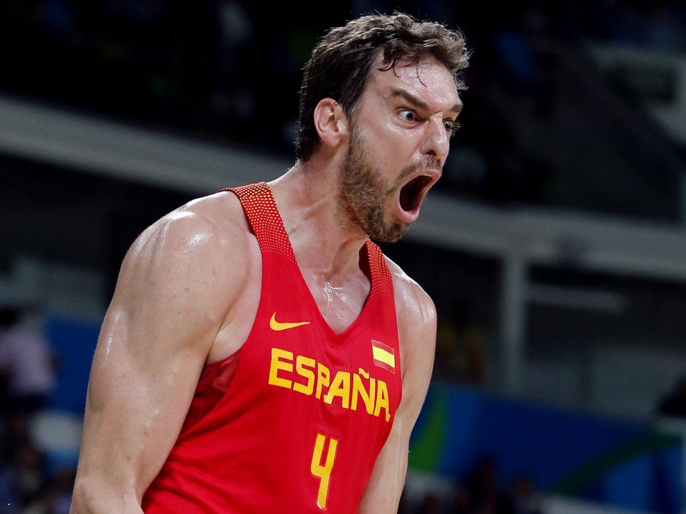 Pau Gasol en un momento del Nigeria-España.