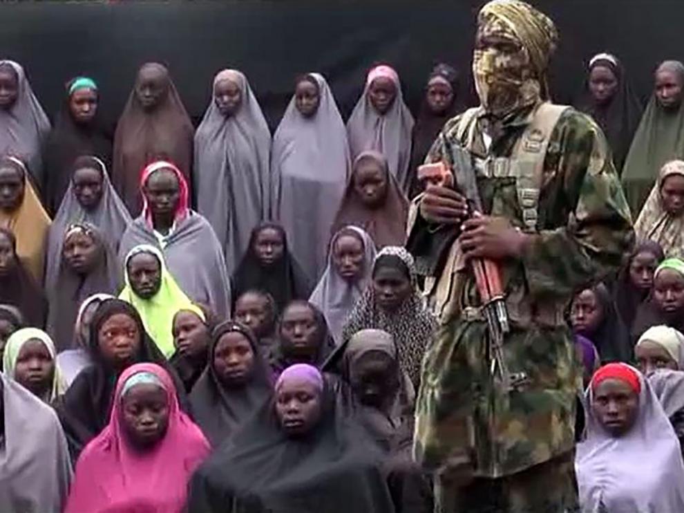 Un fotograma del vídeo difundido por Boko Haram