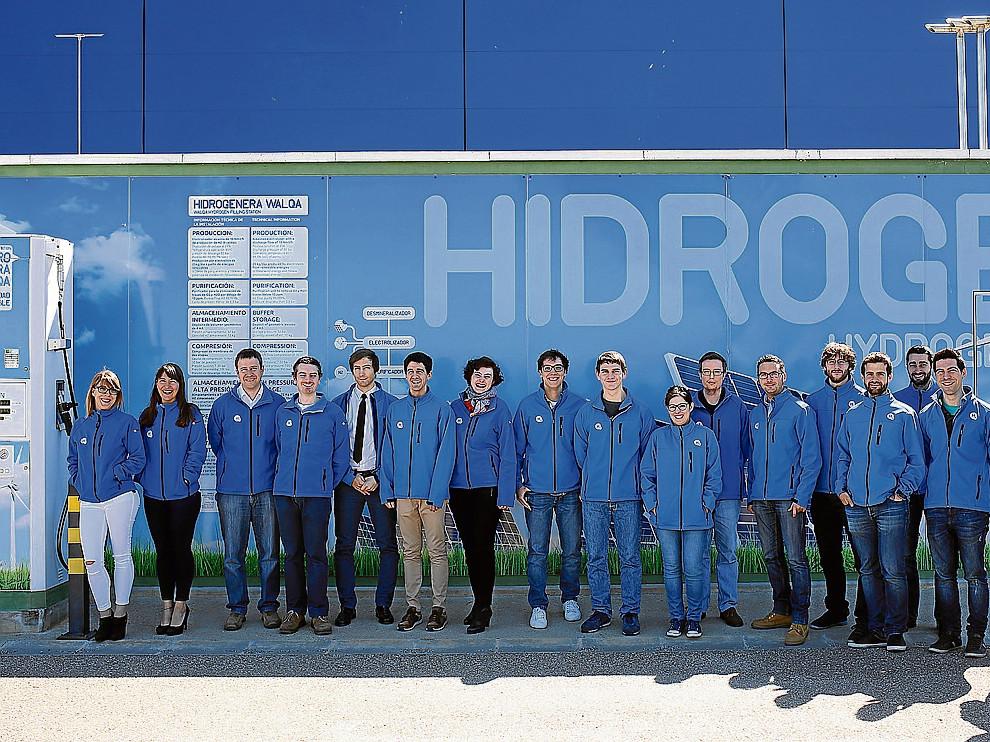 El equipo de la Fundación del Hidrógeno en Aragón, con sede en Walqa (Huesca).