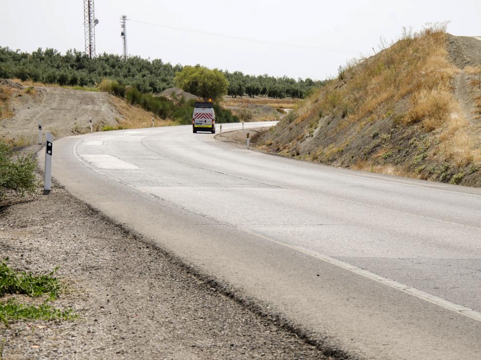 Lugar en el que tuvo lugar el accidente de Supersubmarina, en el término de Úbeda (Jaén).