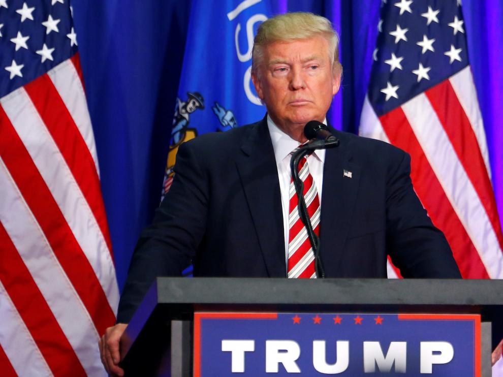 Donald Trump durante un acto en Wisconsin.