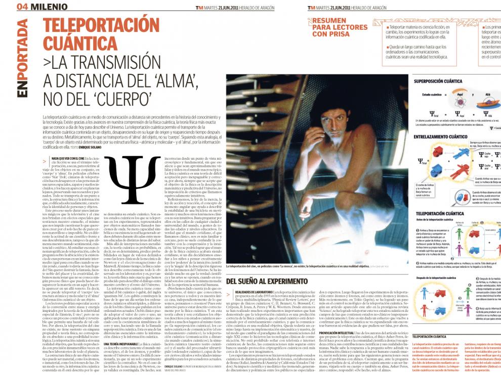Reportaje del suplemento Tercer Milenio publicado el 21 de junio de 2011.