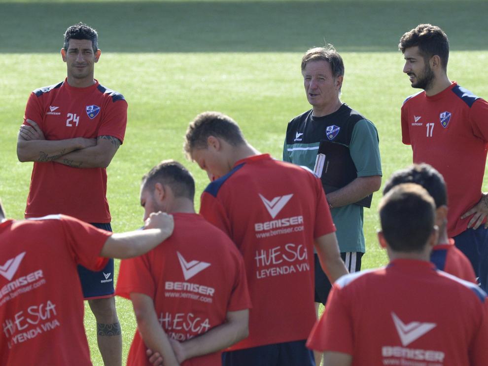 Vadillo realizó su primera sesión de entrenamiento a las órdenes de Anquela.