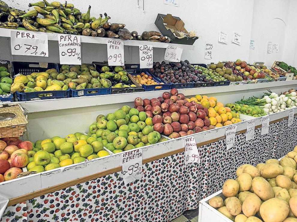 Tienda de alimentación de fruta y verdura.