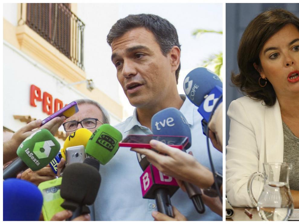 Pedro Sánchez y Soraya Sáenz de Santamaría.