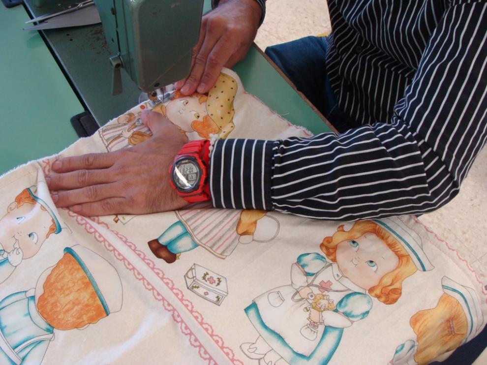 Taller de confección de la cárcel de Zuera