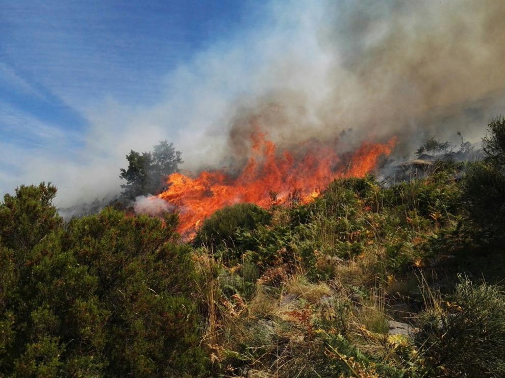 Incendio en Jerte.