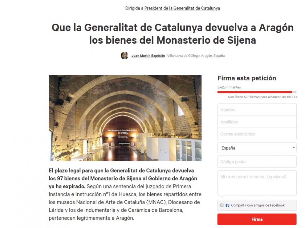 Campaña en change.org.
