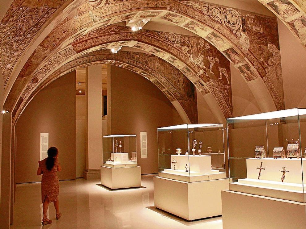 Las pinturas de la sala capitular de Sijena, en su actual emplazamiento en el MNAC.