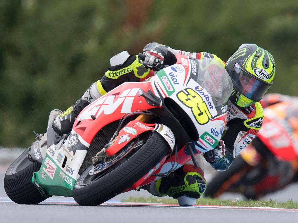 El piloto británico Cal Crutchlow en el circuito de Brno