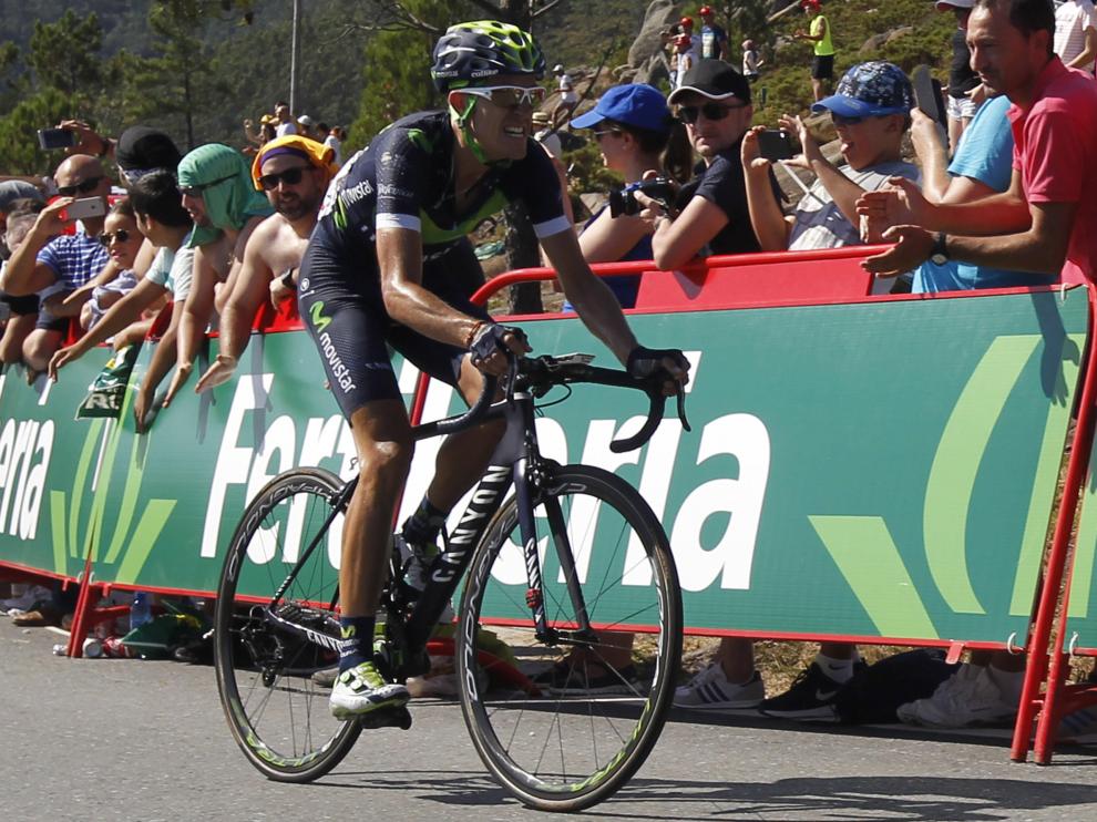 El ciclista murciano del equipo Movistar, Rubén Fernández, nuevo líder de la clasificación general.