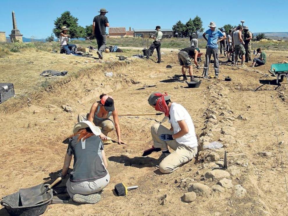 Jornada de trabajo en el yacimiento de Numancia.