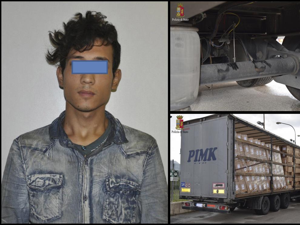 El inmigrante fue rescatado totalmente agotado.