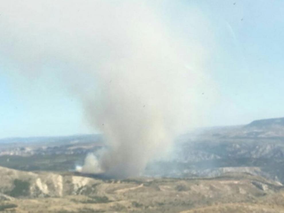 Incendio en Ejulve (Teruel). @Atbrif