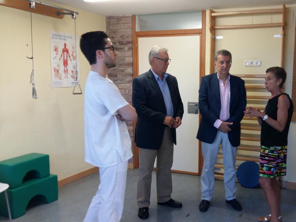 Sebastián Celaya, durante su visita a Sariñena y Bujaraloz