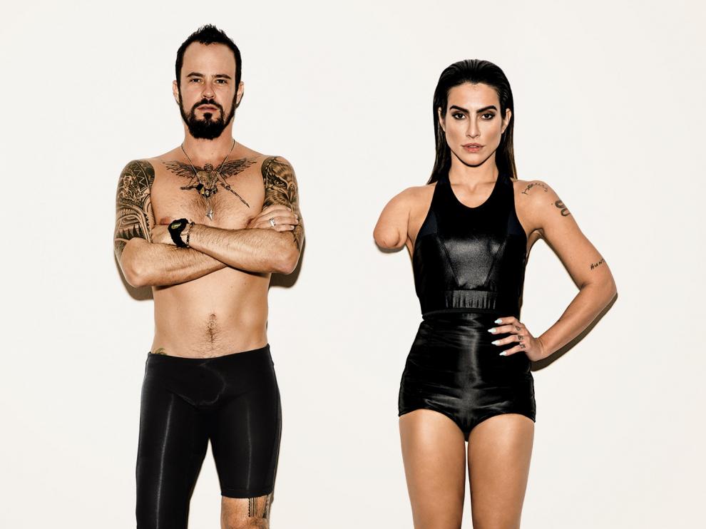 Foto de campaña con los actores Cleo Pires y Paulo Vilhena