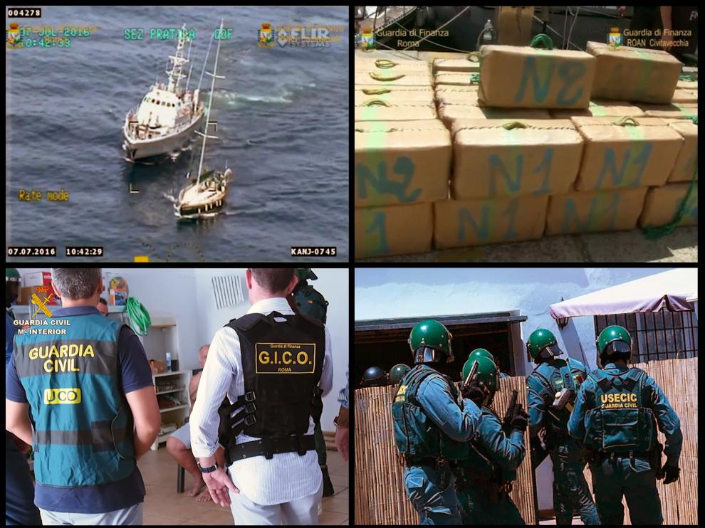 Imágenes de la "operación Escota"