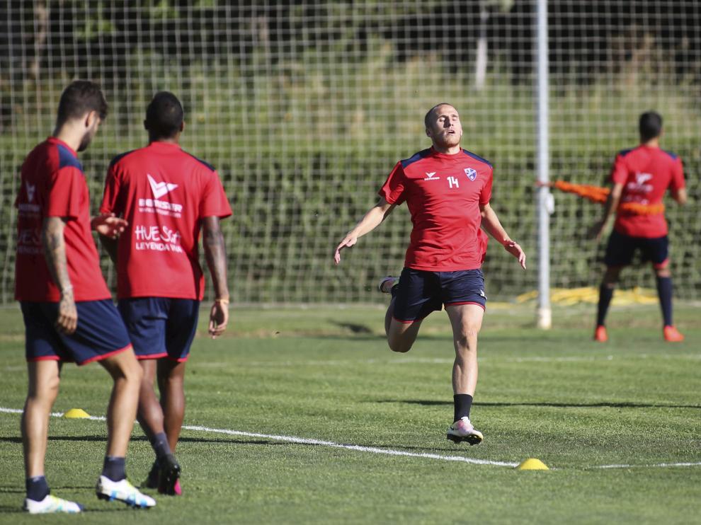 Samu se exprime en cada entrenamiento para responder a la confianza que le ha dado Anquela.