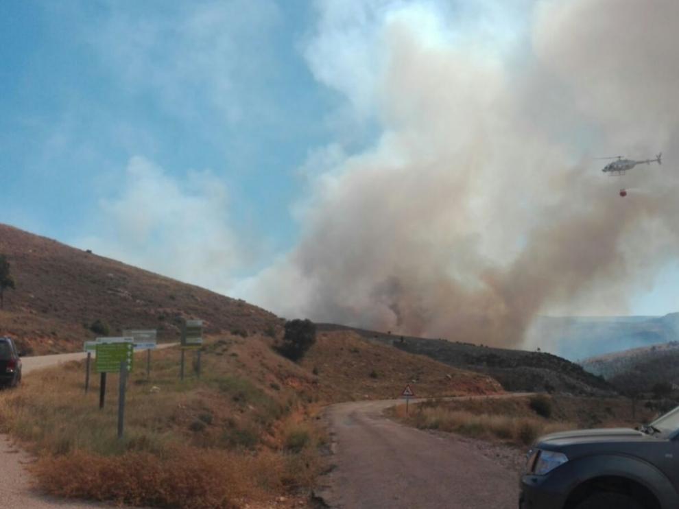 Incendio en Ejulve (Teruel). @Remercieza