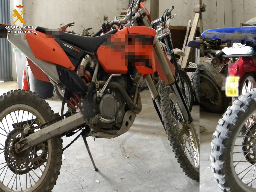 Una de las motocicletas robadas.