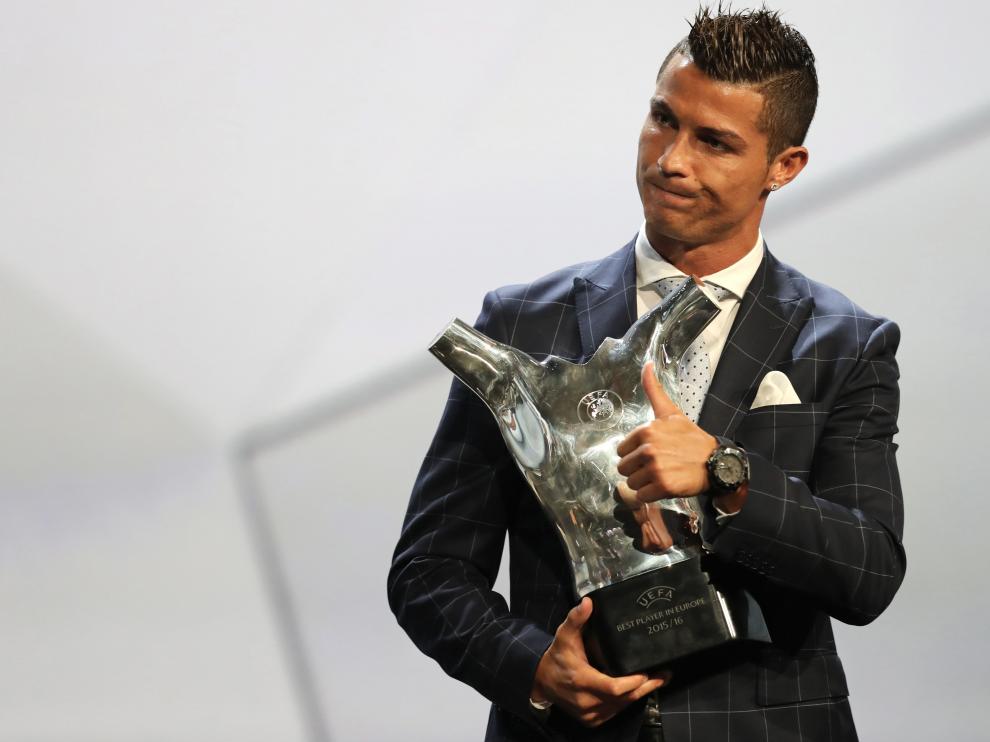 Cristiano Ronaldo durante el evento de la UEFA