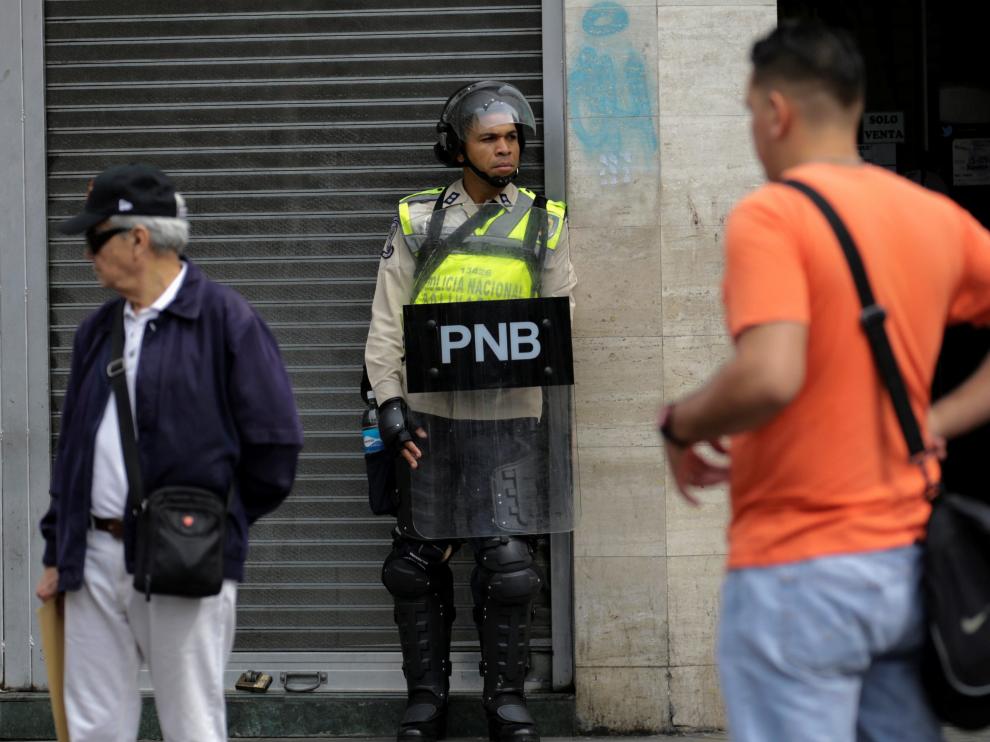 Foto archivo de una manifestación de estudiantes universitarios en Caracas