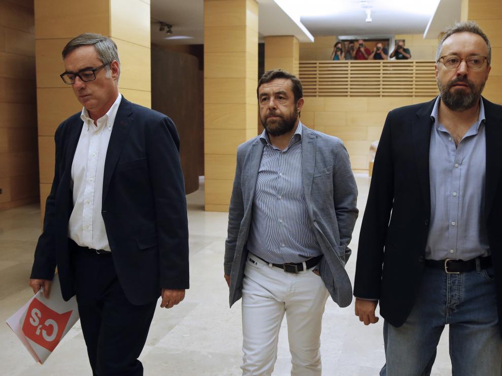 Los integrantes del equipo negociador de Ciudadanos