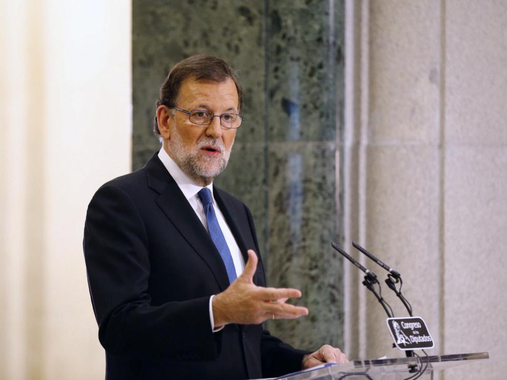 Rajoy en su comparecencia en el Congreso.