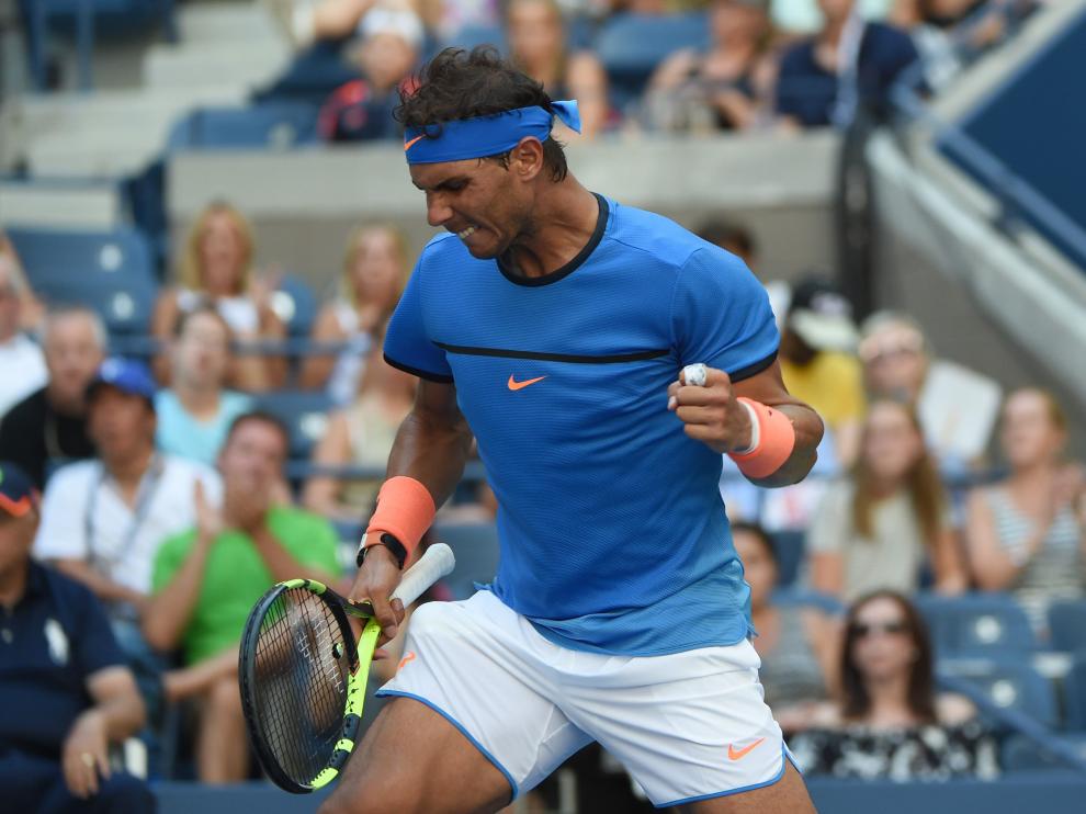 Rafa Nadal, durante el partido.