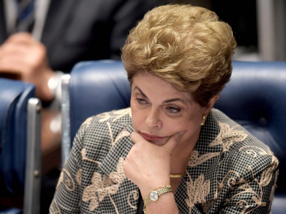 Rousseff durante el juicio.