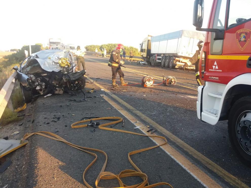 La N-232 deja otro fallecido ocho horas después del último choque mortal en la vía