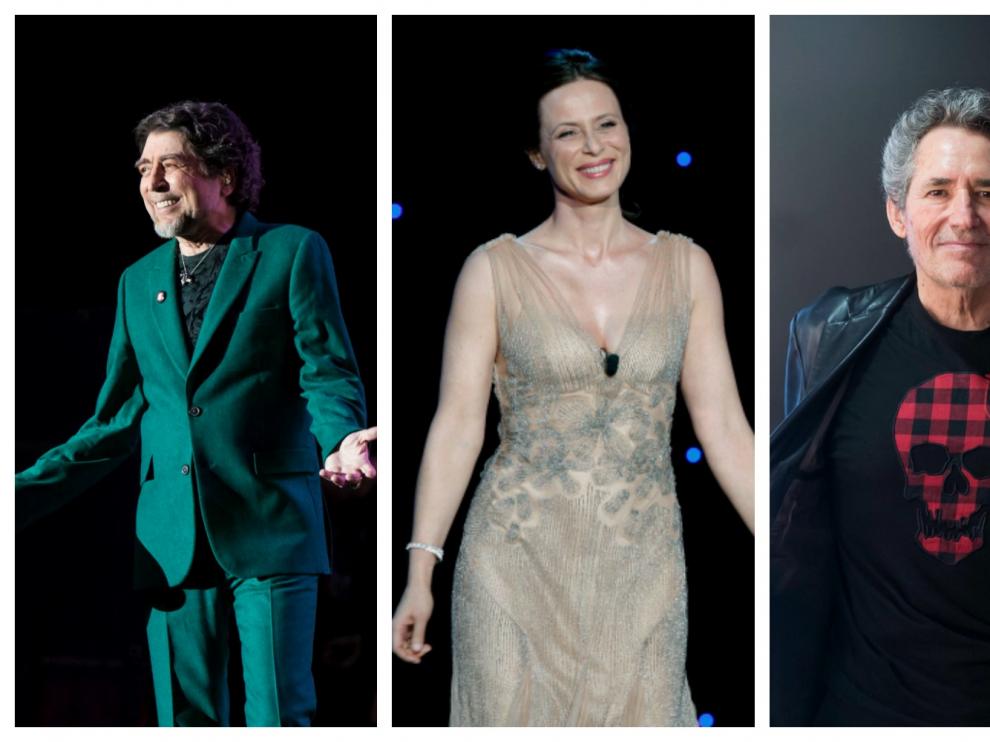 Joaquín Sabina, Aitana Sánchez-Gijón y Miguel Ríos.