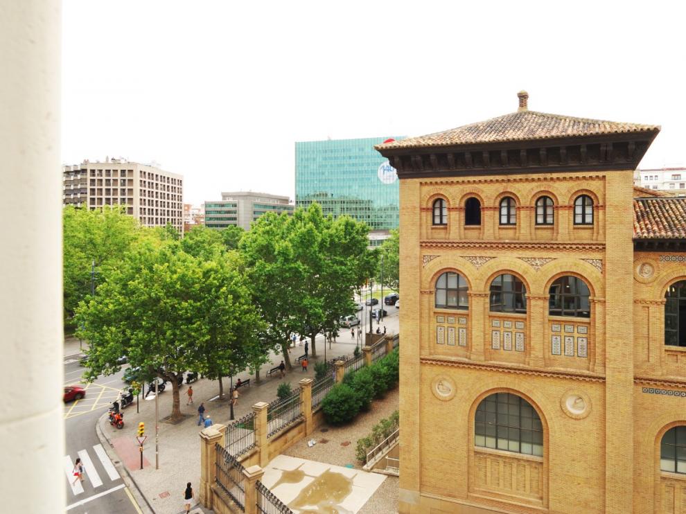 Vistas del Paraninfo y del paseo Pamplona desde la vivienda en venta.