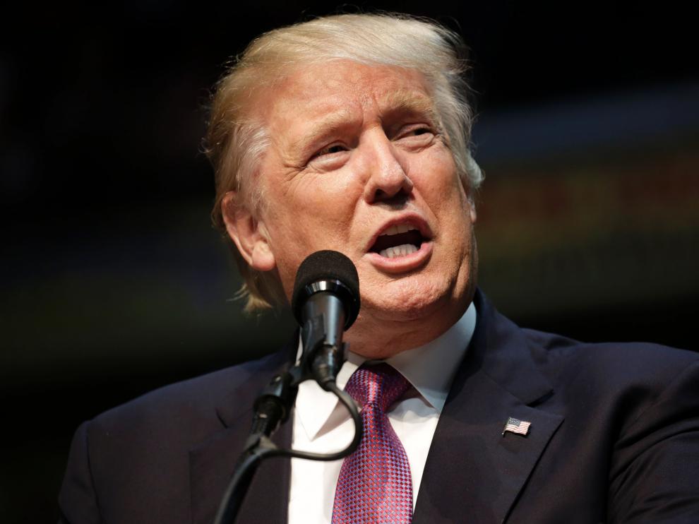 Donald Trump durante un acto de campaña en Washington.