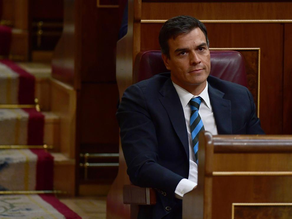 Pedro Sánchez en el Congreso de los Diputados.