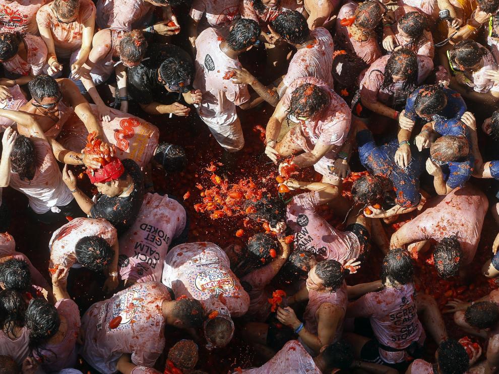 La Tomatina de Buñol.