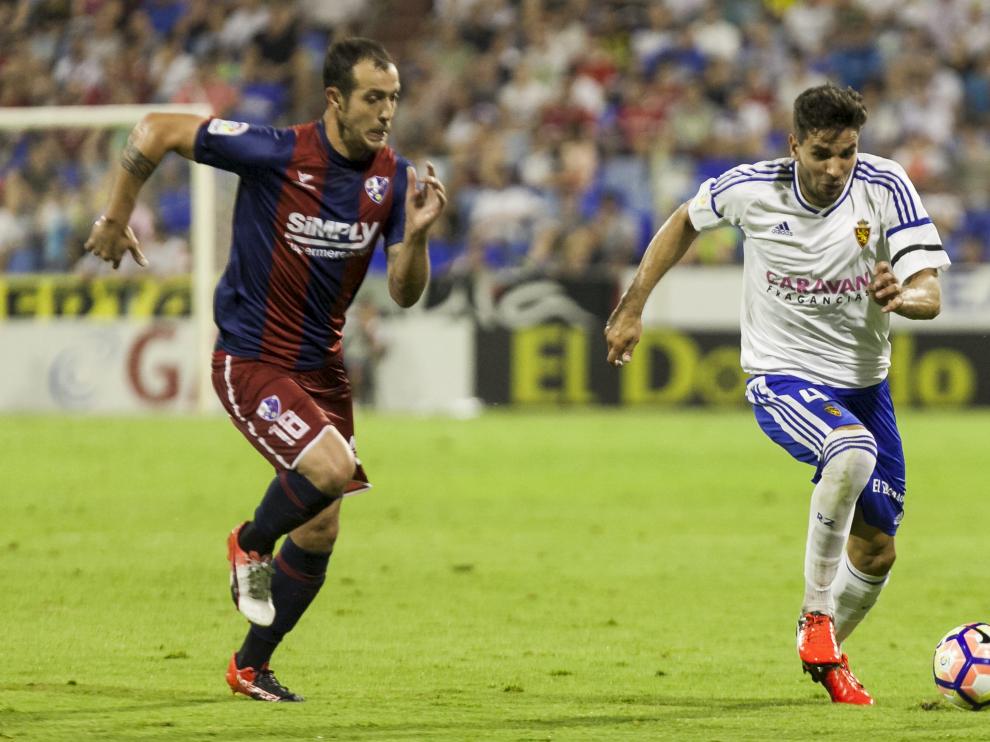 Cabrera, durante el partido contra el Huesca