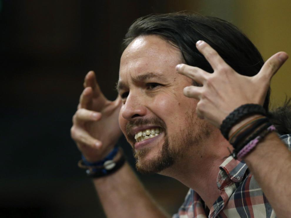Pablo Iglesias durante el debate de investidura.