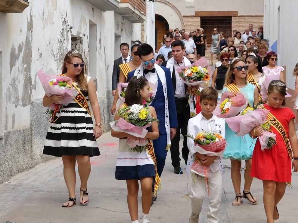 Las Zagalas y Zagales han formado parte de la procesión. Digital Fraga TV.